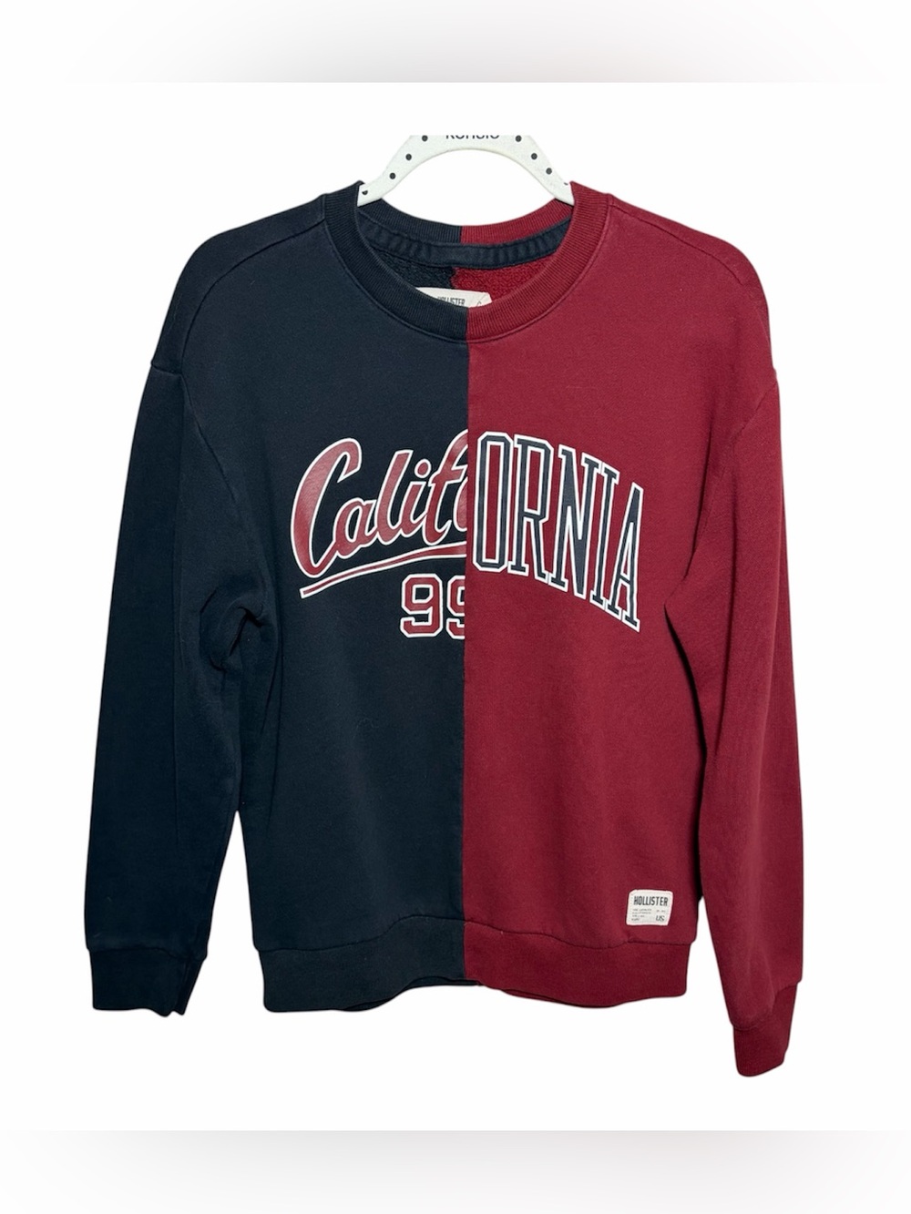 Hollister Split California 99 Colorblock Sweatshirt Crew Neck Pullover